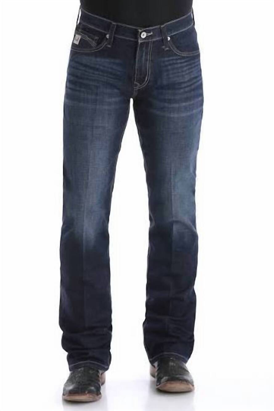 NEW CINCH men's ian performance denim slim fit boot cut jeans in dark stone